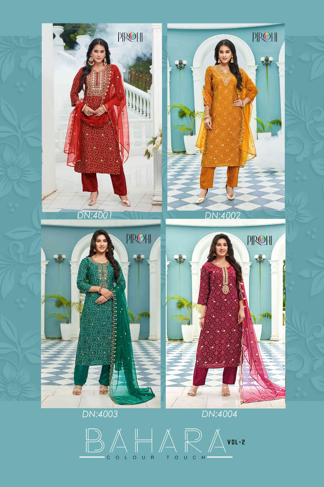 Bahara Vol 2 Bandhani Printed Readymade Suits Catalog